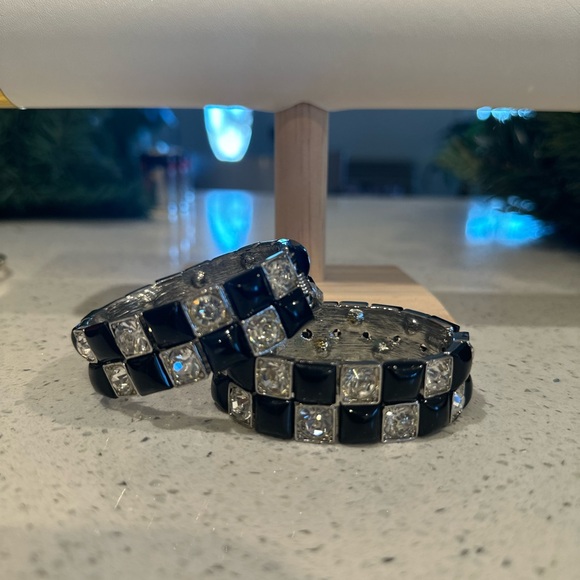 Set of 2 Vintage rhinestone woman-bracelet - excellent condition - Picture 6 of 7